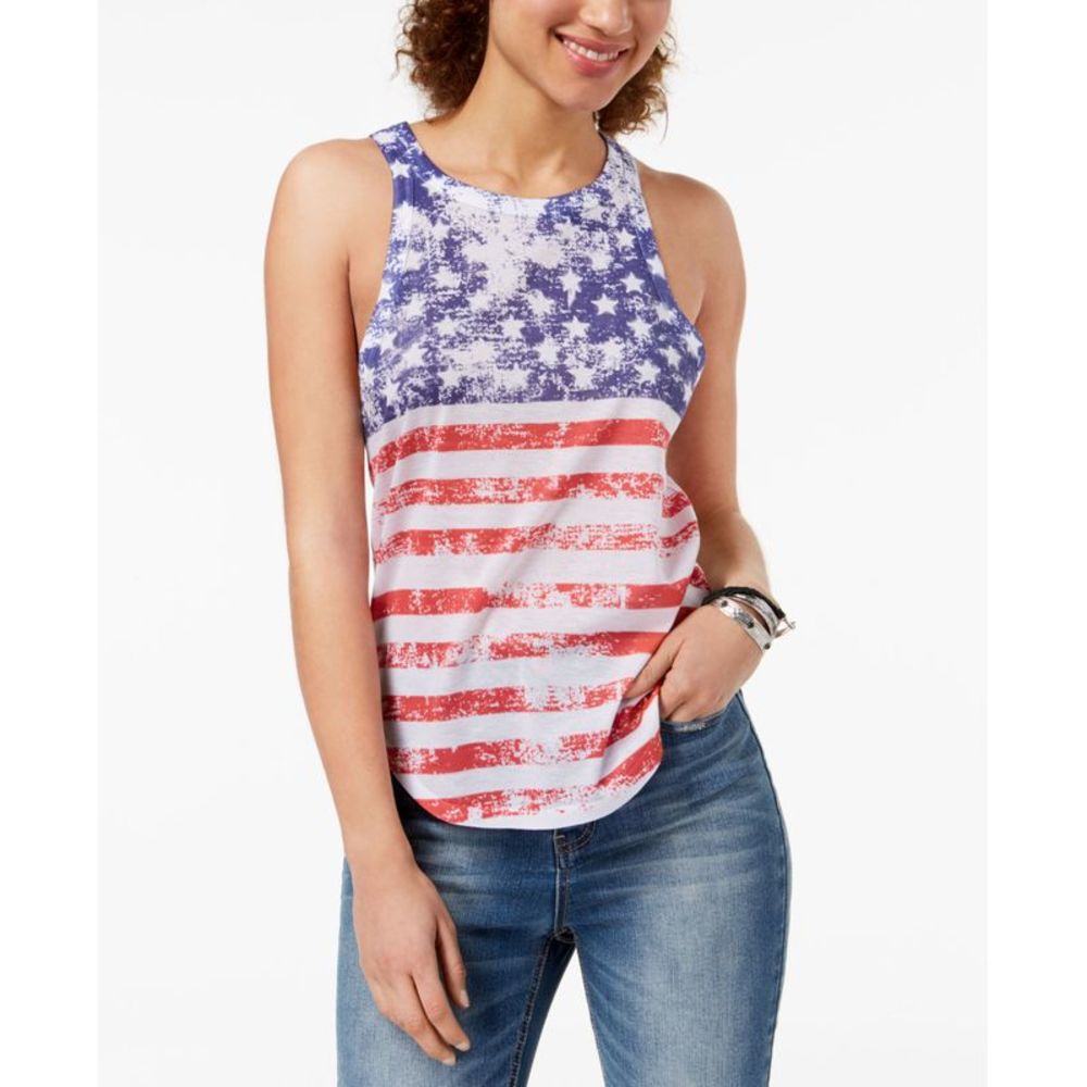 Pretty Rebellious Juniors Printed Americana Tank Top